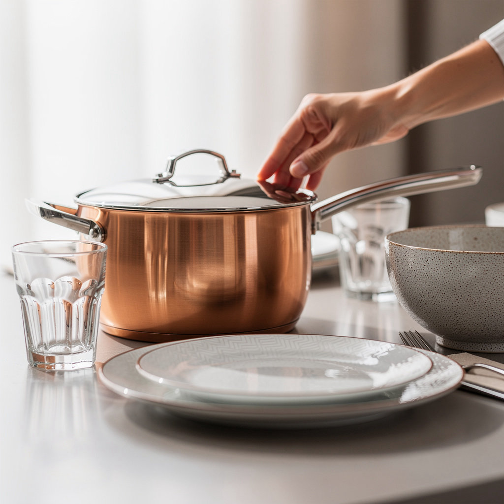 Karaca Züccaciye Tic. ve San. A.Ş. öne çıkan ürünler koleksiyonu - tencere seti, sofra takımı, kahve makinesi ve çatal bıçak takımları